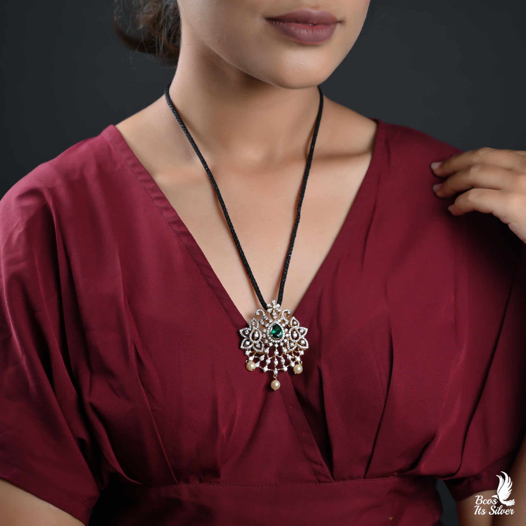 Theia Diamond Look Pendant - 3856 - ( MADE TO ORDER )