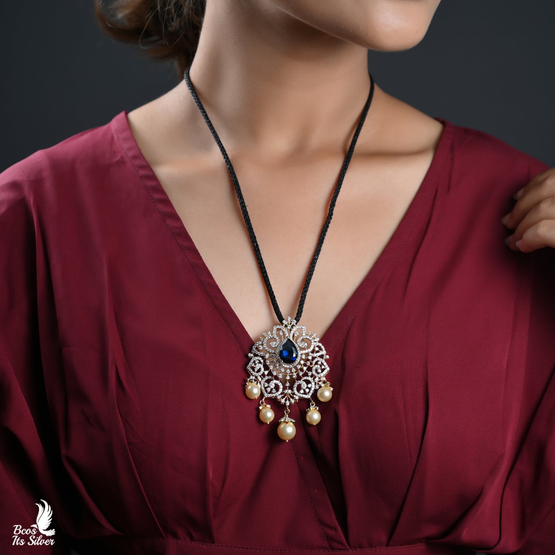 Theia Diamond Look Pendant - 4367- ( MADE TO ORDER )