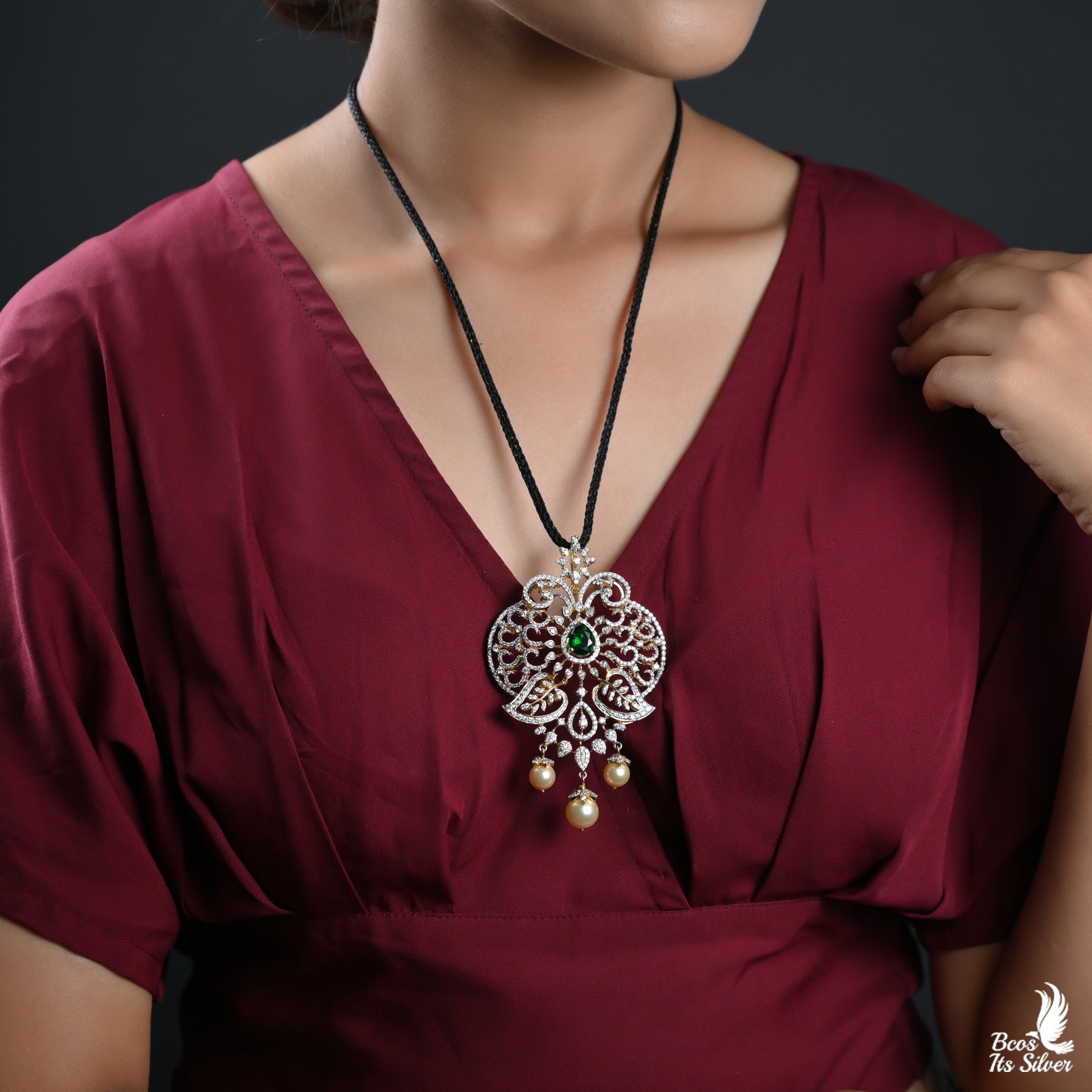 Theia Diamond Look Pendant - 3862- ( MADE TO ORDER )