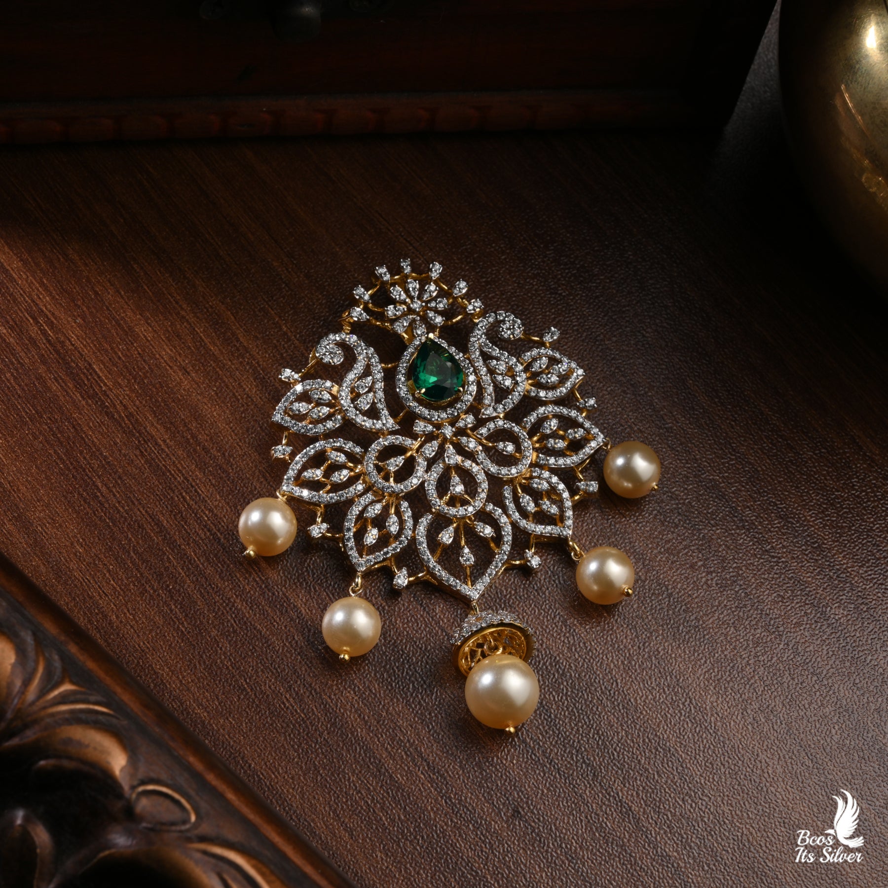 Theia Diamond Look Pendant - 4568- ( MADE TO ORDER )