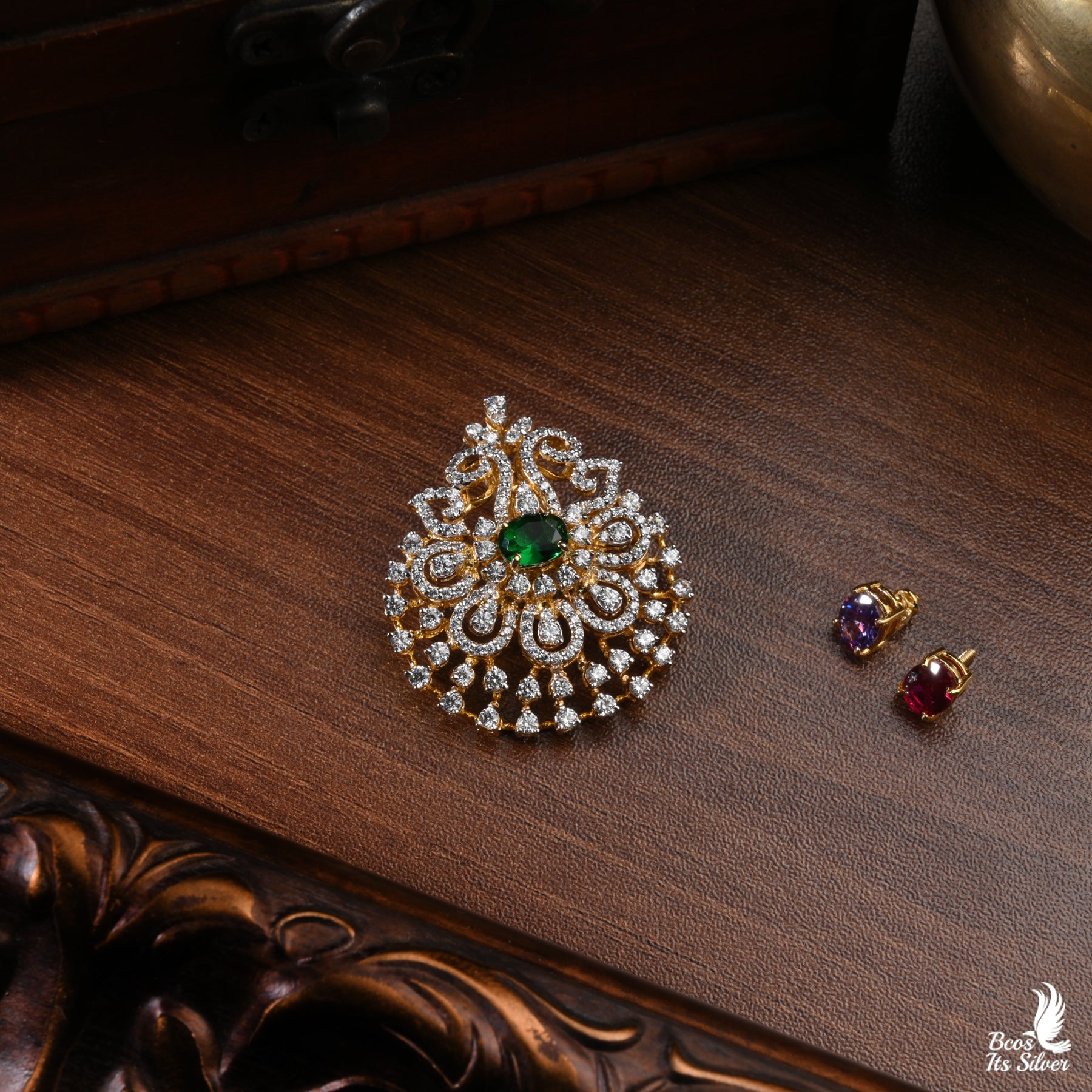 Theia Diamond Look Pendant - 3848- ( MADE TO ORDER )