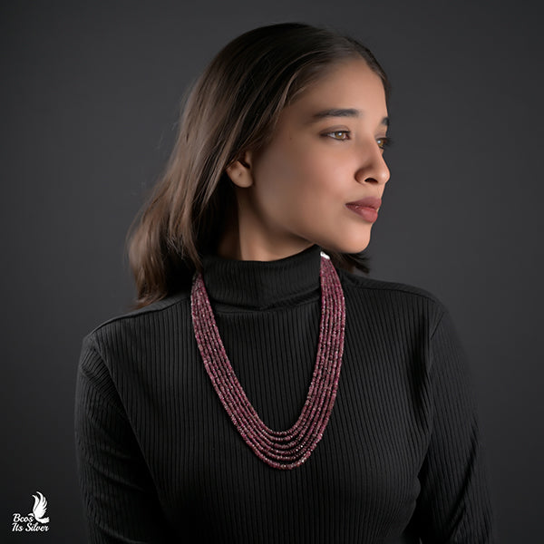 Tourmaline Pink cut beads Haram - 4755