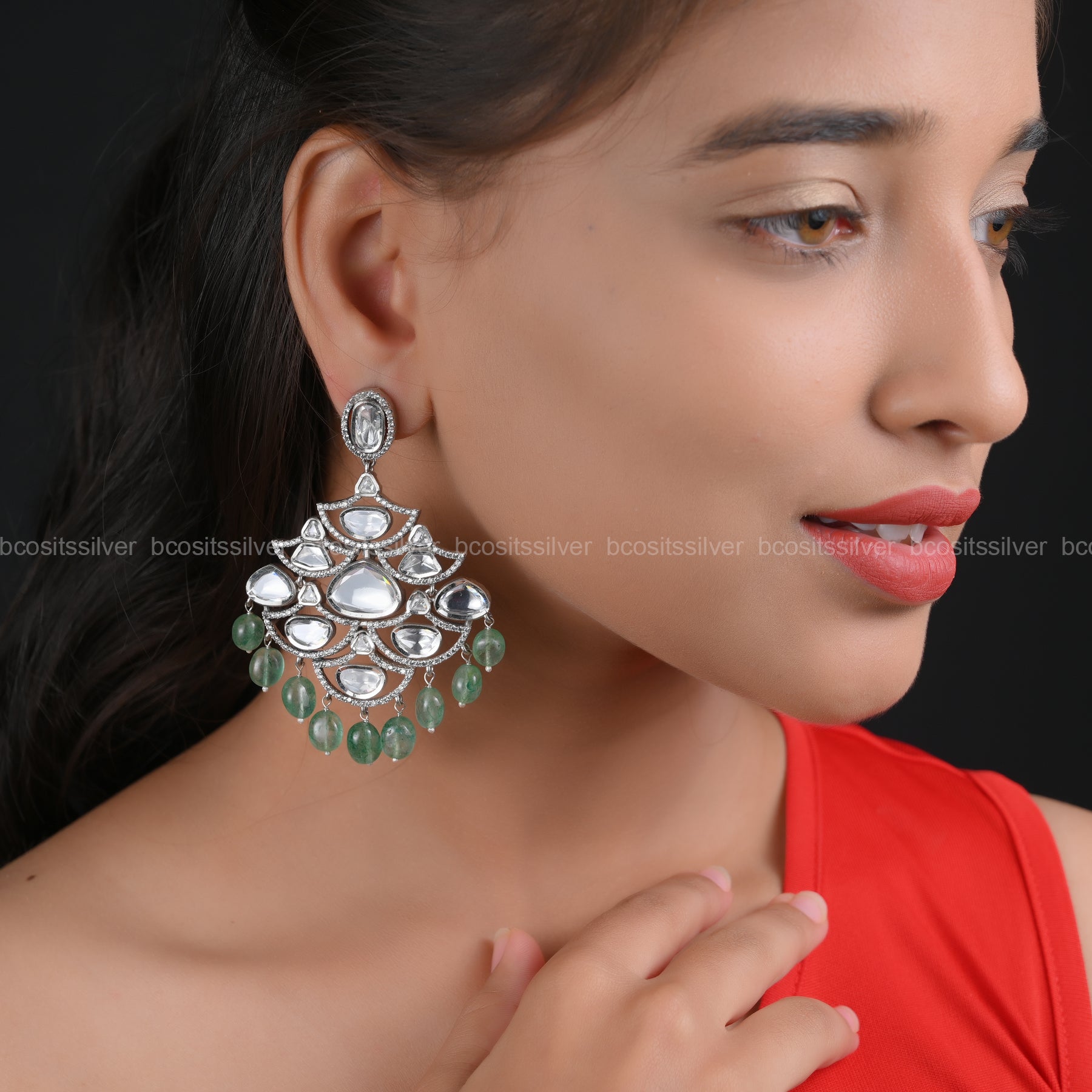 Pure 925 Silver Oxidized Candbali - 6417