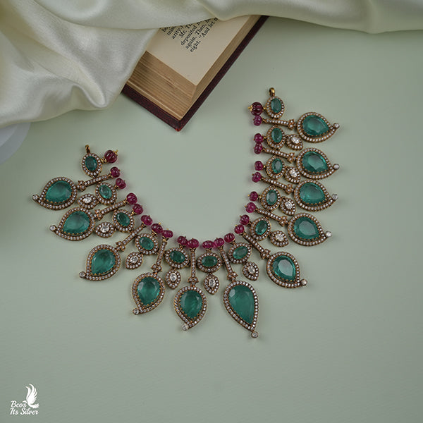 925 Silver Victorian Maanga Necklace-0910