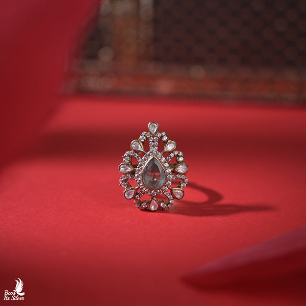 925 Silver Victorian Finger Ring -0931