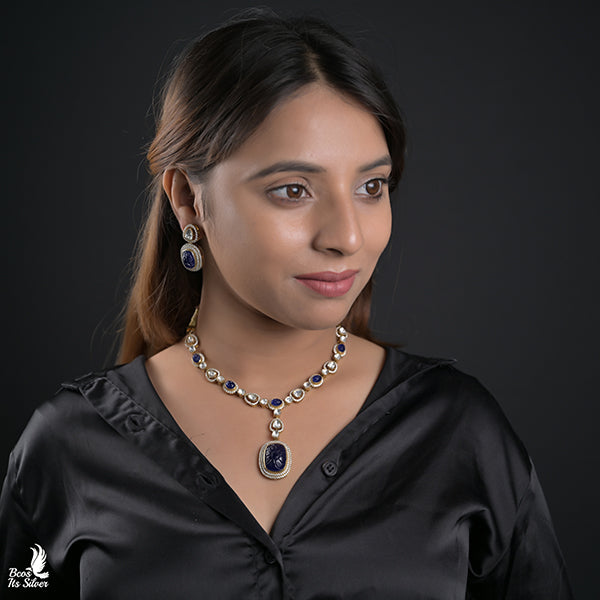 925 Silver Victorian Necklace with Earring-0920