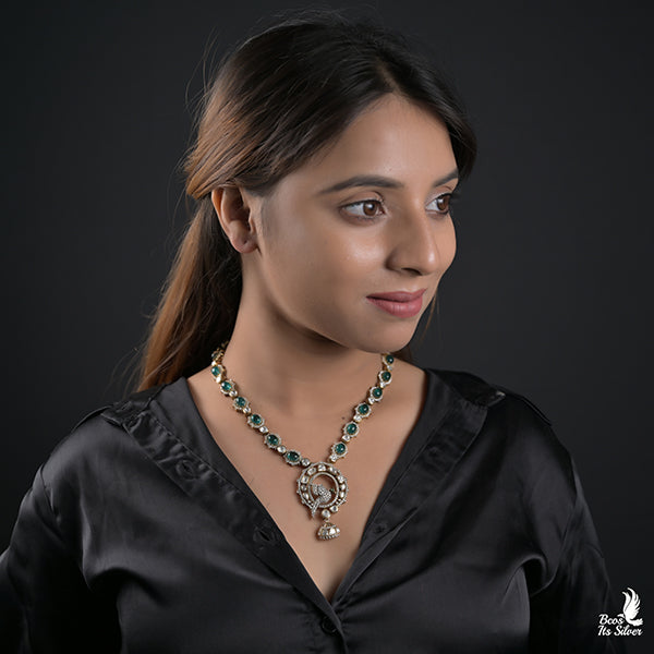 925 Silver Victorian Necklace-0901