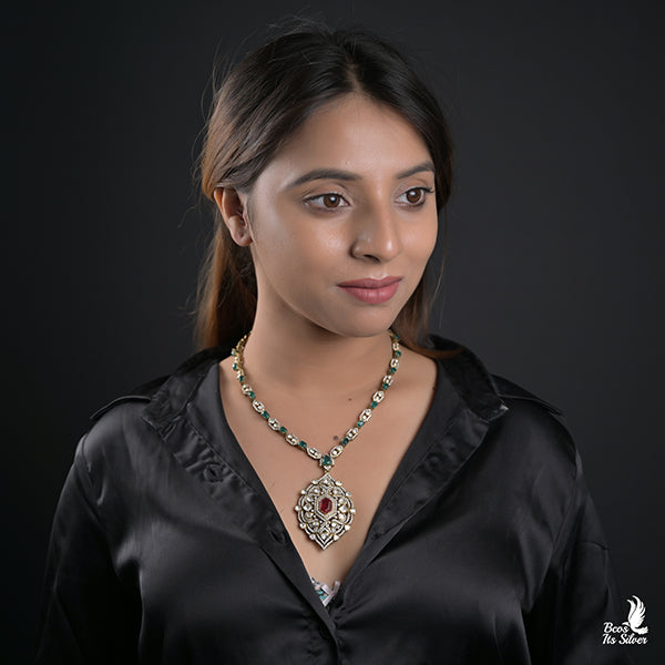 925 Silver Victorian Necklace-0902