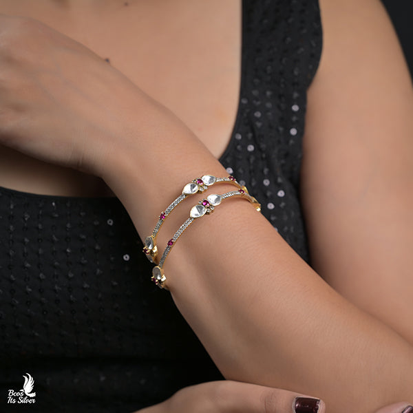 925 Silver Victorian Bangle -0954