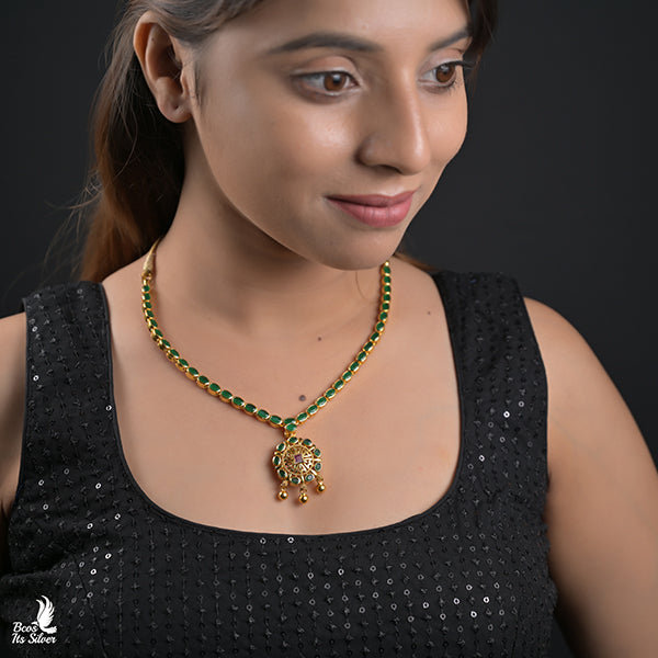 925 Gold Plated Reversable Neckpiece -0998