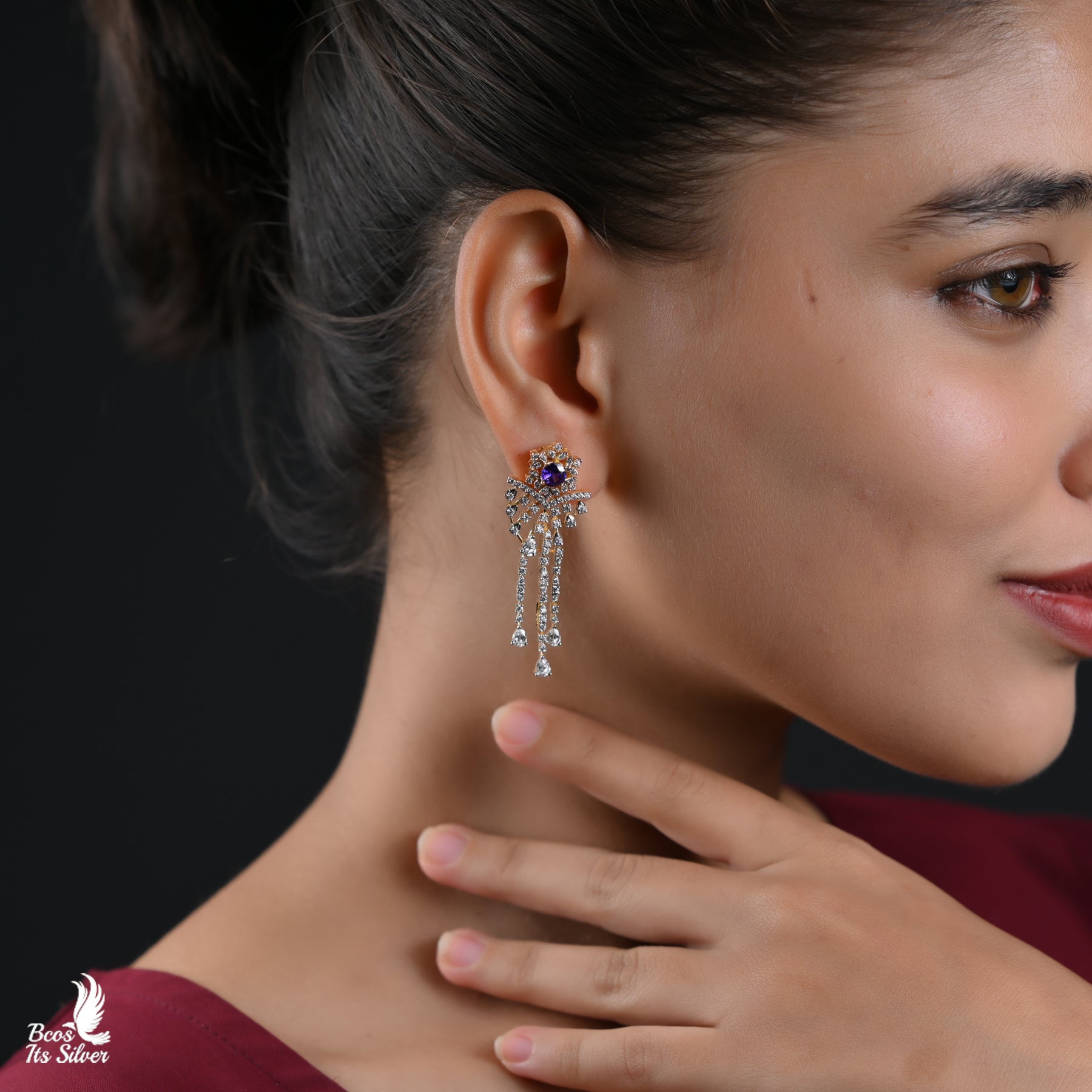 Theia Diamond Look Earring - 6153