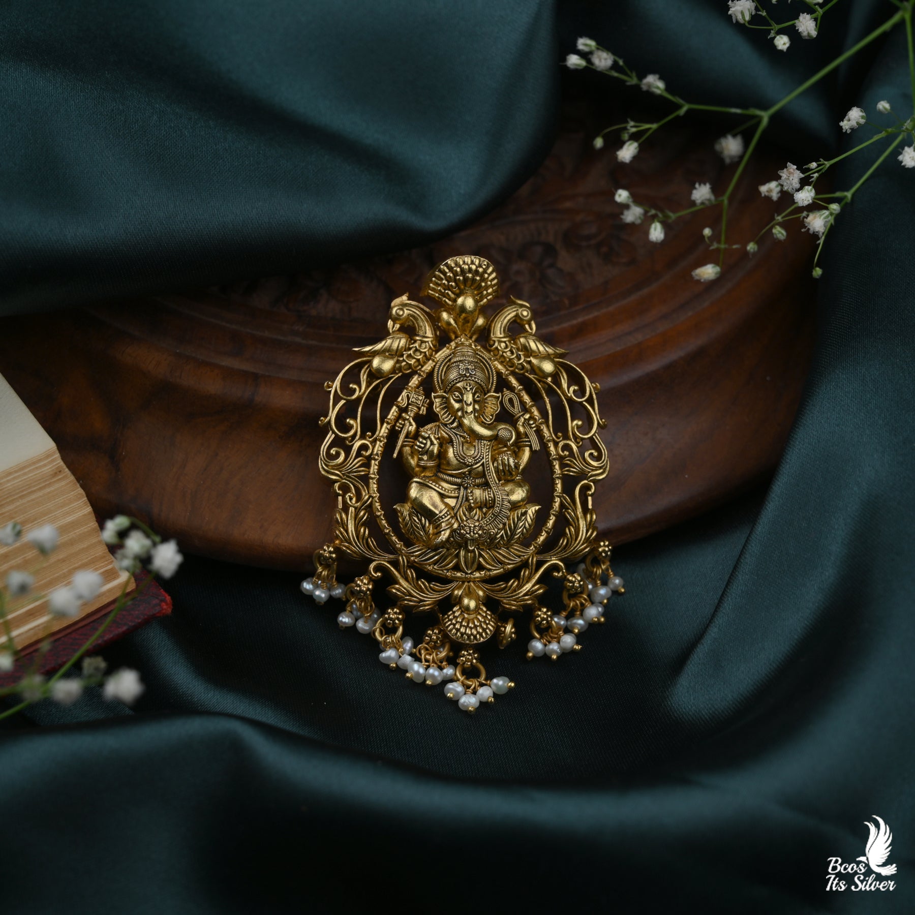 925 Silver Genesha Pendant - 6188