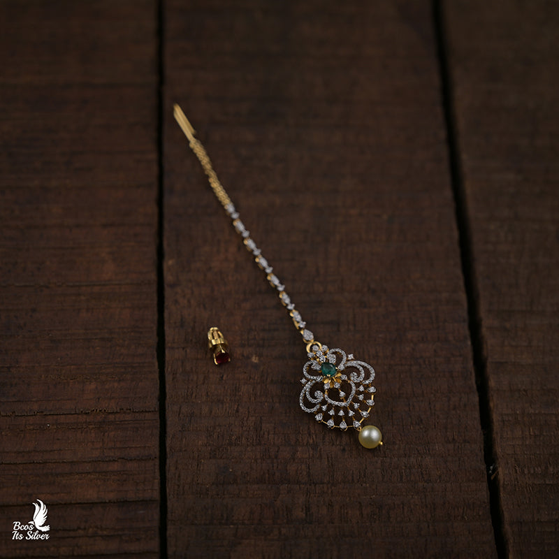 Theia Diamond Look Tikka - 7205 -( MADE TO ORDER )