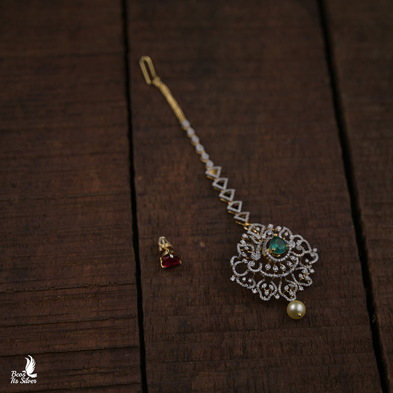 Theia Diamond Look Tikka - 8499 ( MADE TO ORDER )