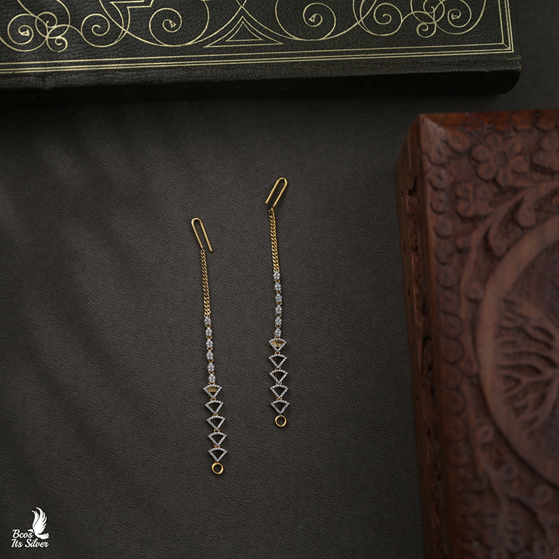 Theia Diamond Look Ear Chain - 0073 - ( MADE TO ORDER )
