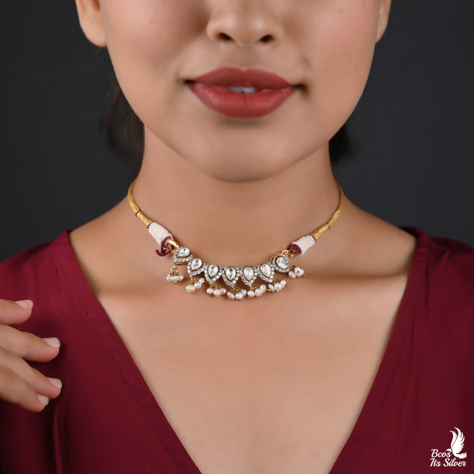 925 Silver Victorian Choker - 3715