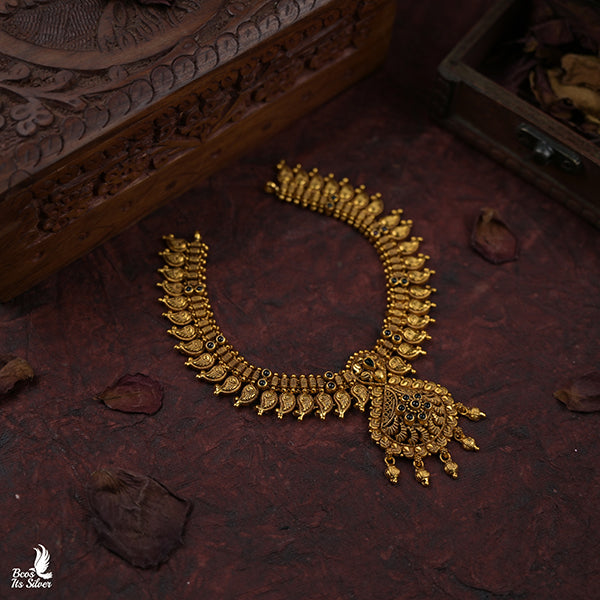 Silver 925 Gold Plated Mango necklace -0938