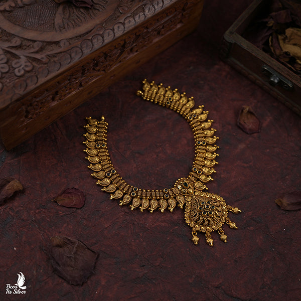 Silver 925 Gold Plated Mango necklace -0938