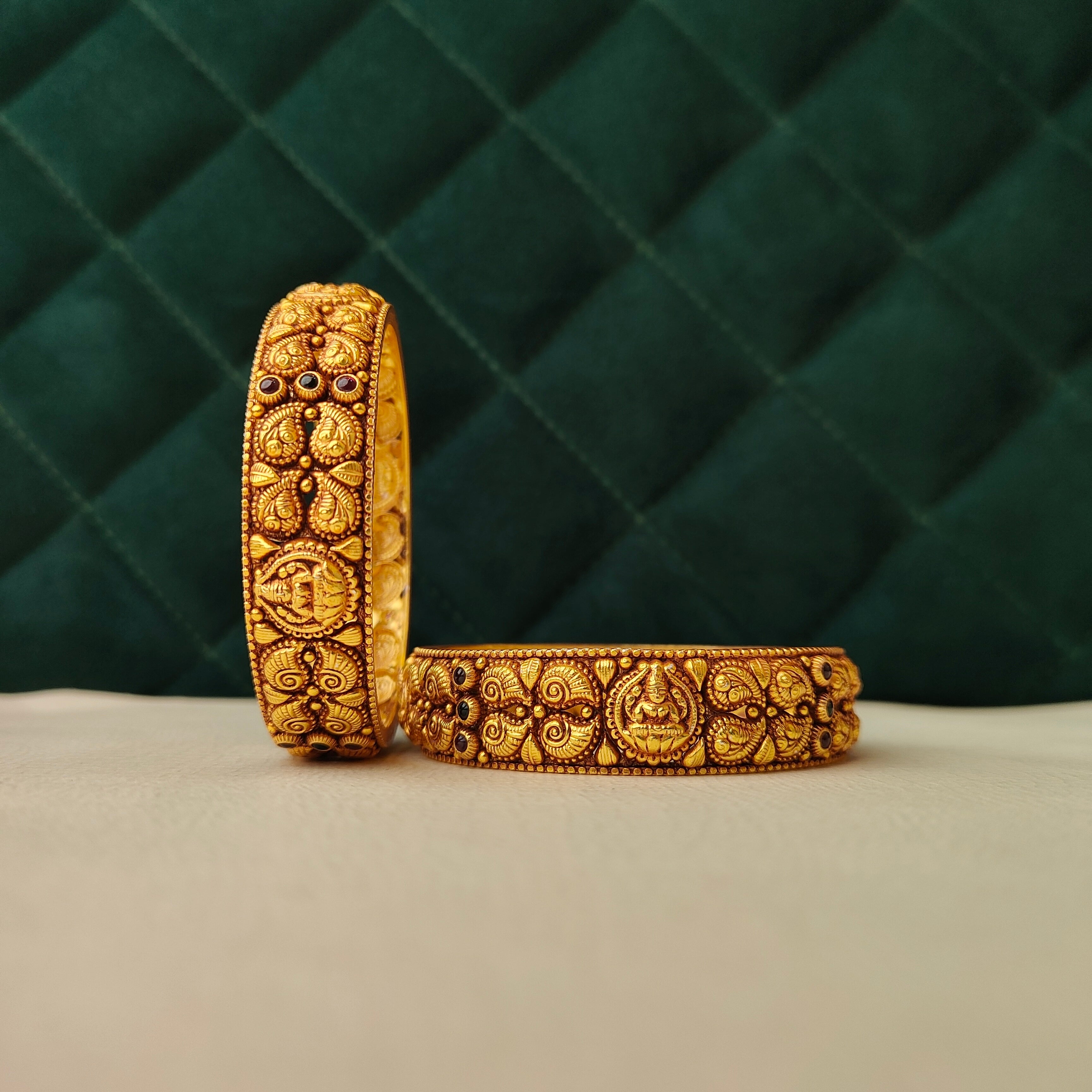 925 Silver Nakshi Bangle-5615 -size 2.5