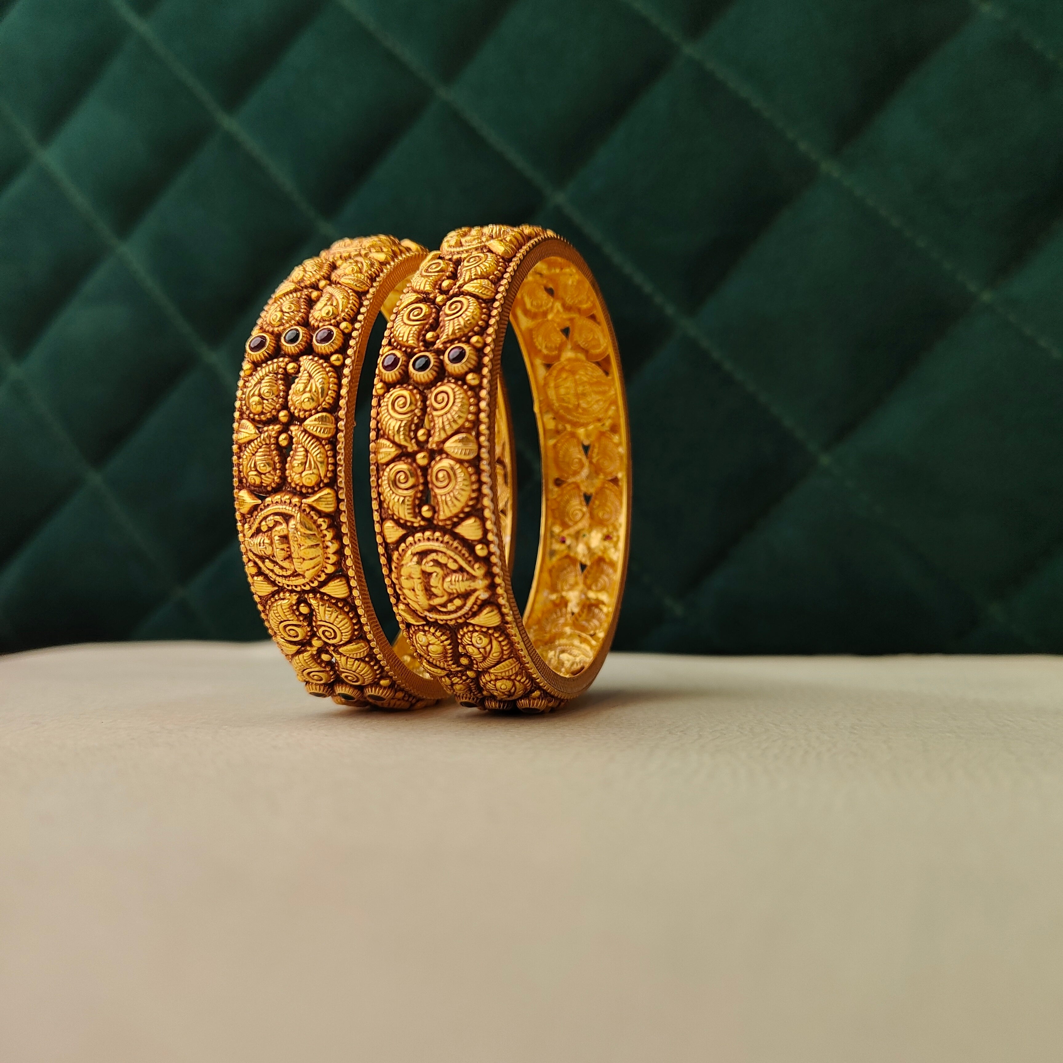 925 Silver Nakshi Bangle-5615 -size 2.5