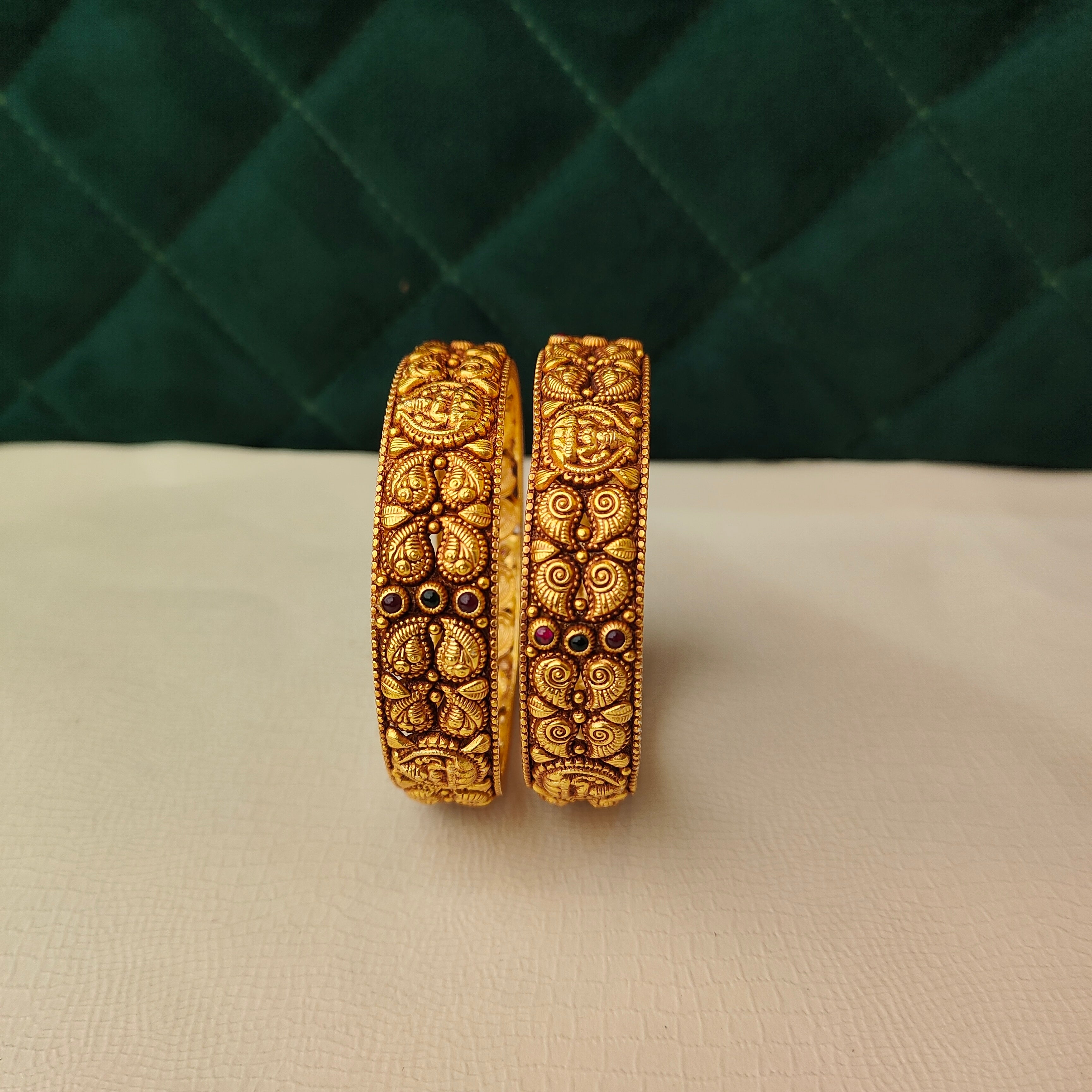 925 Silver Nakshi Bangle-5615 -size 2.5