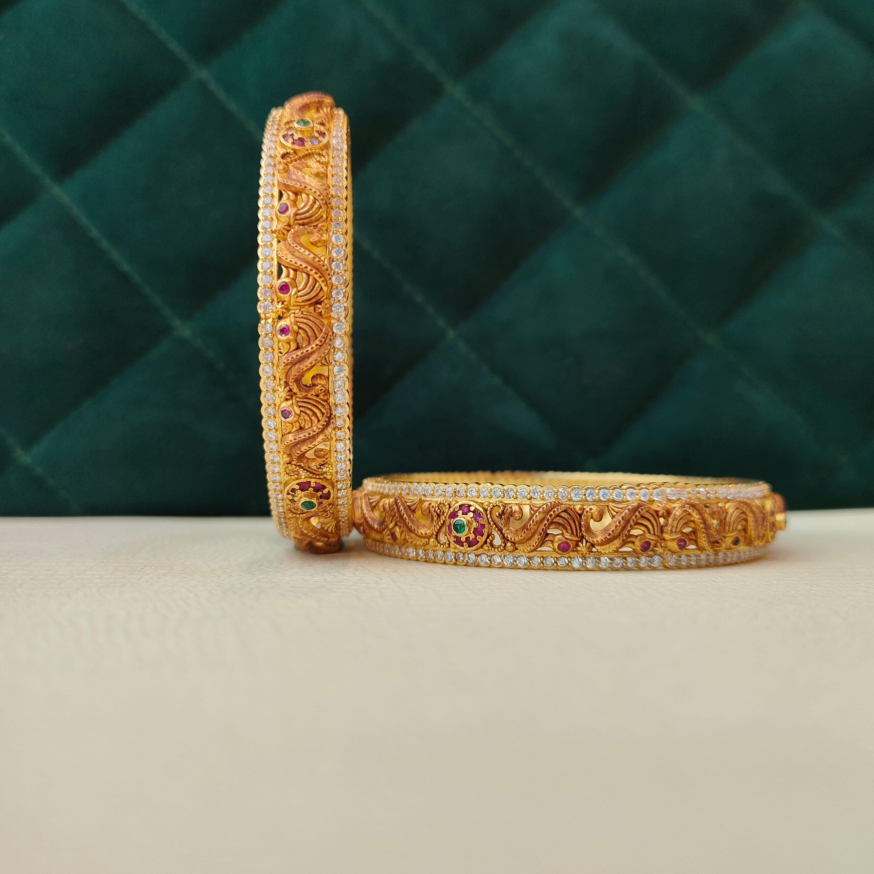 925 Silver Nakshi Bangle- 1486 Size-2.9