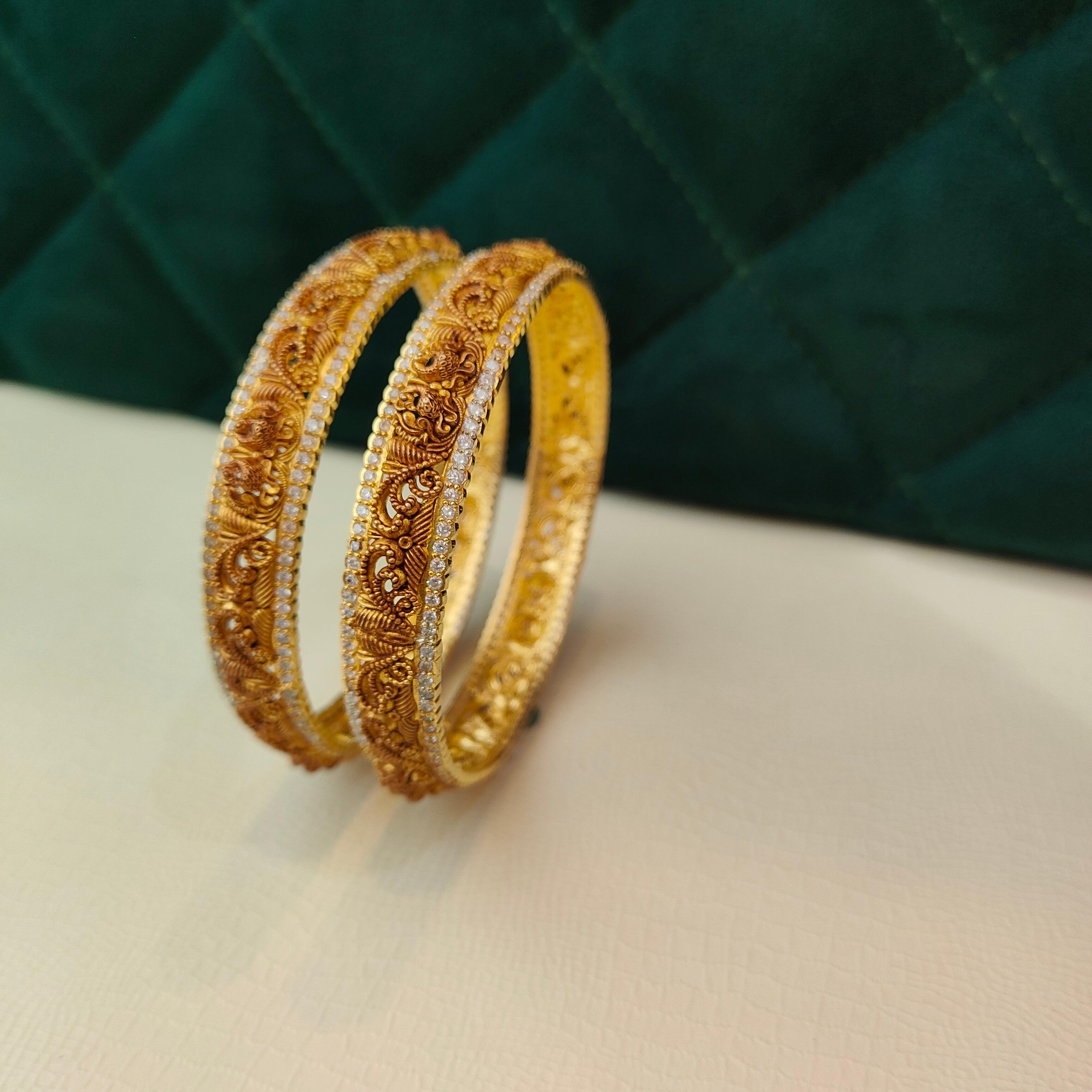 925 Silver Nakshi Bangle- 1487 Size-2.9