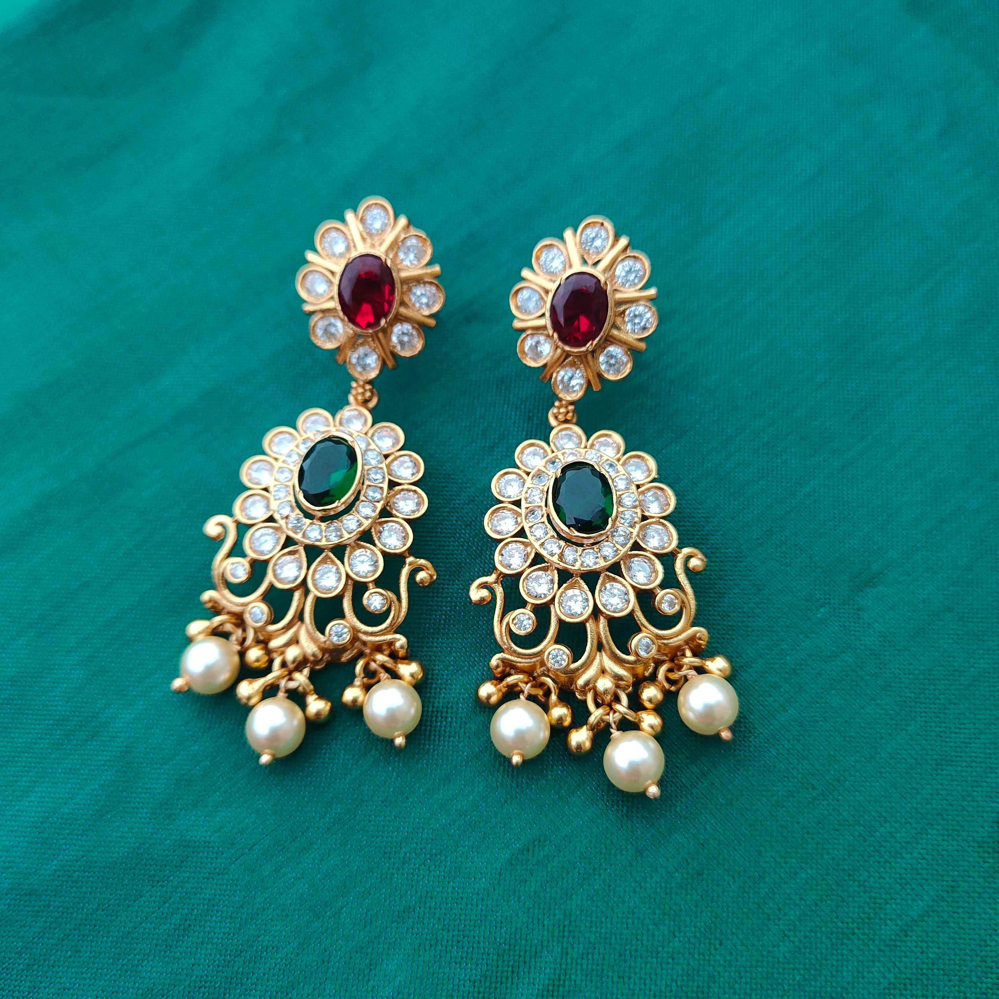 925 Silver Necklace with Earring-1349