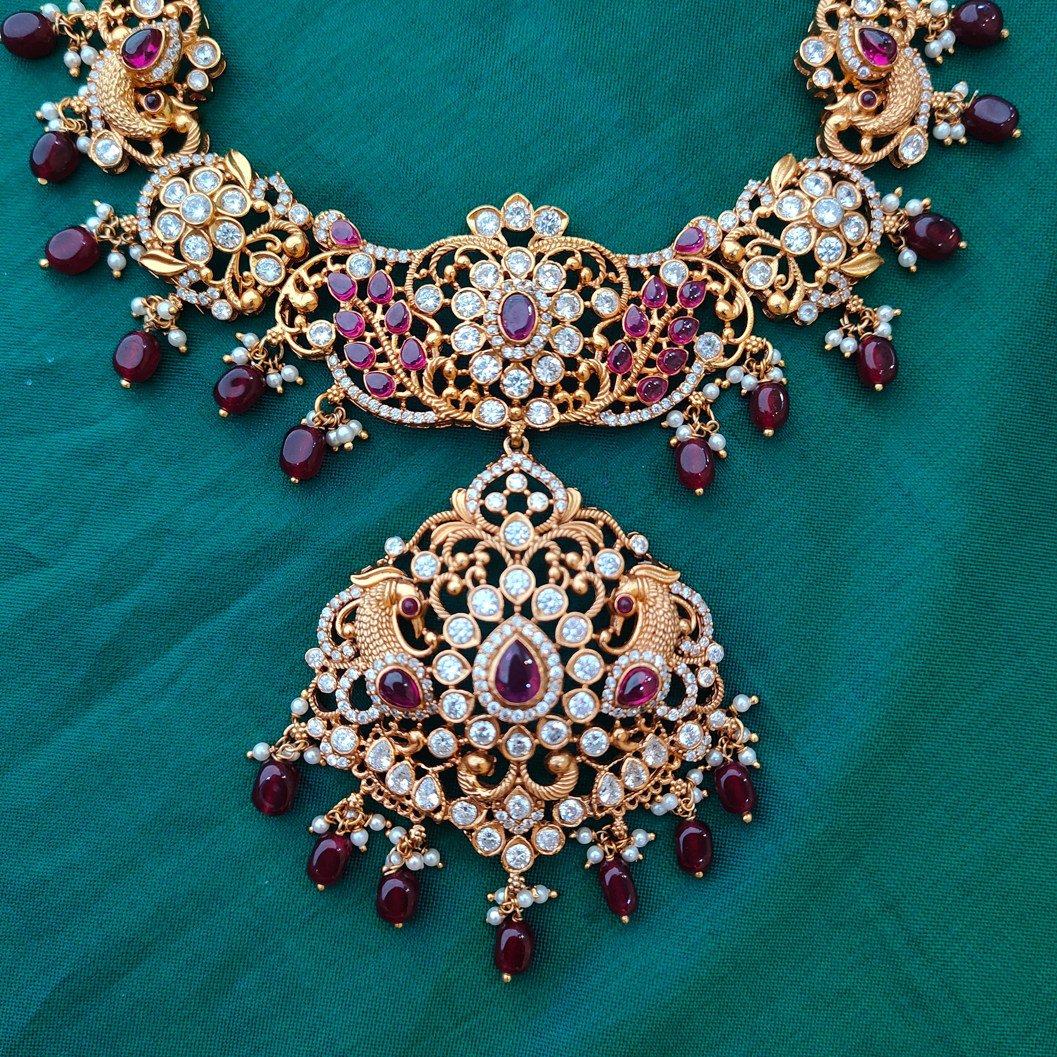 925 Silver Necklace with Earring-1350