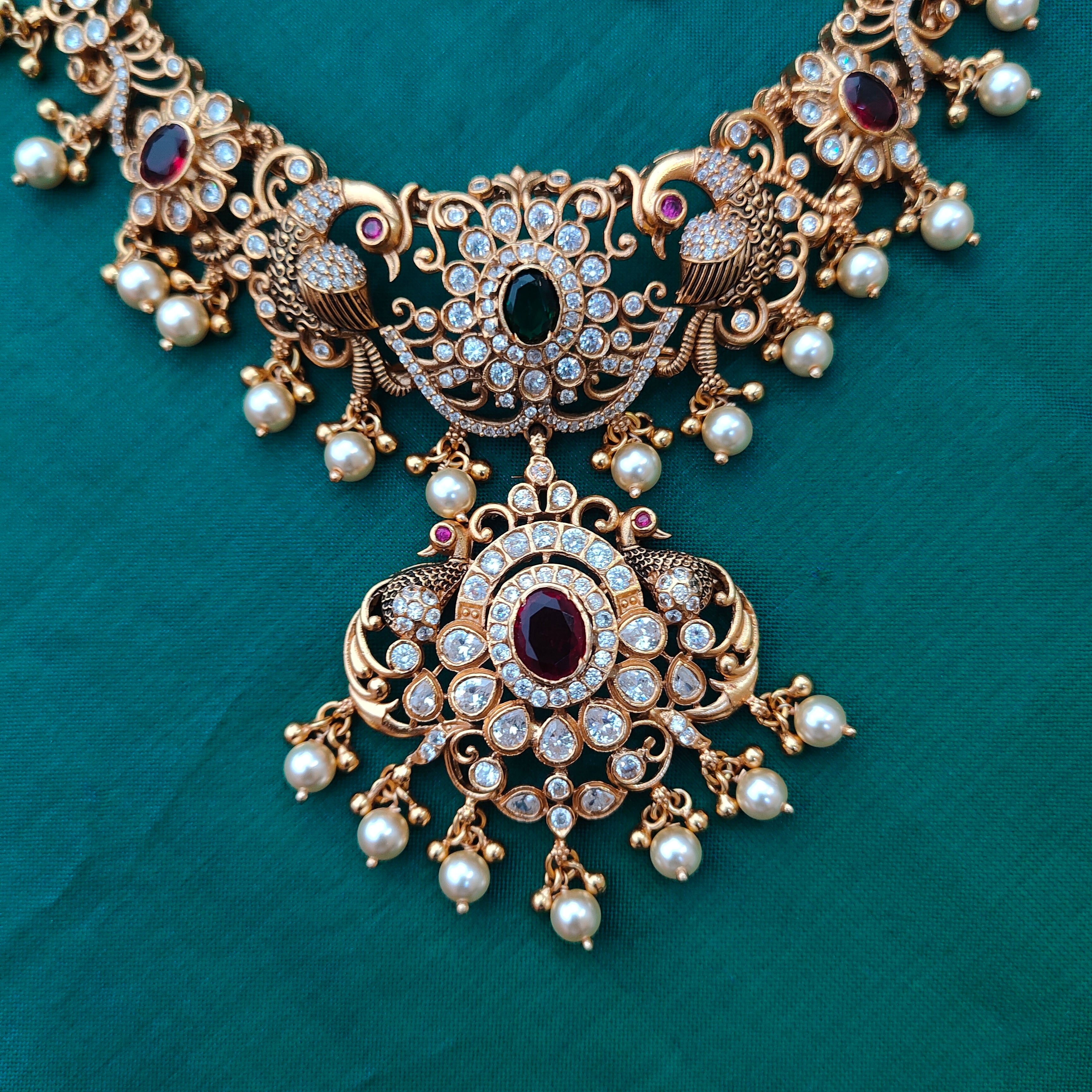 925 Silver Necklace with Earring-1349