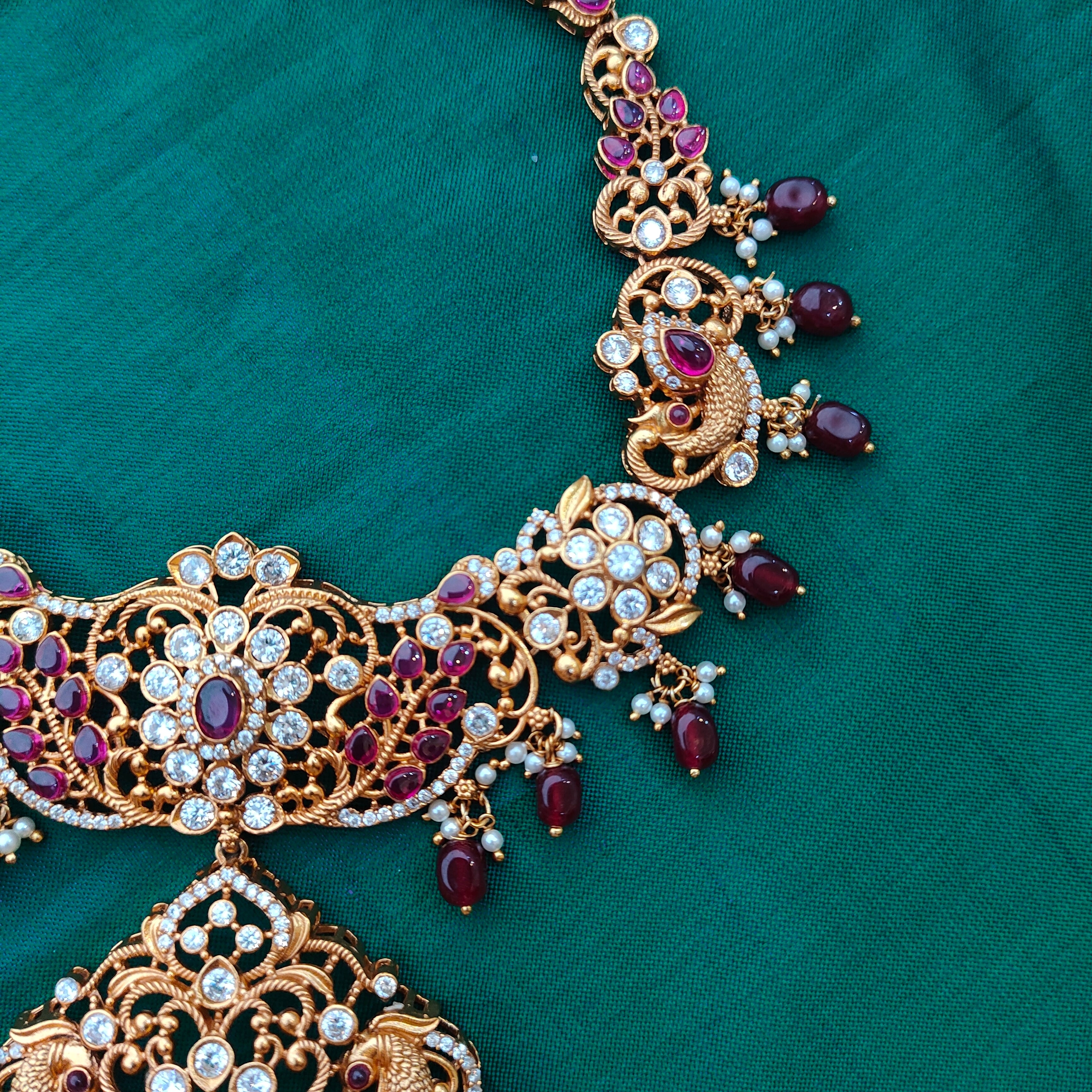 925 Silver Necklace with Earring-1350