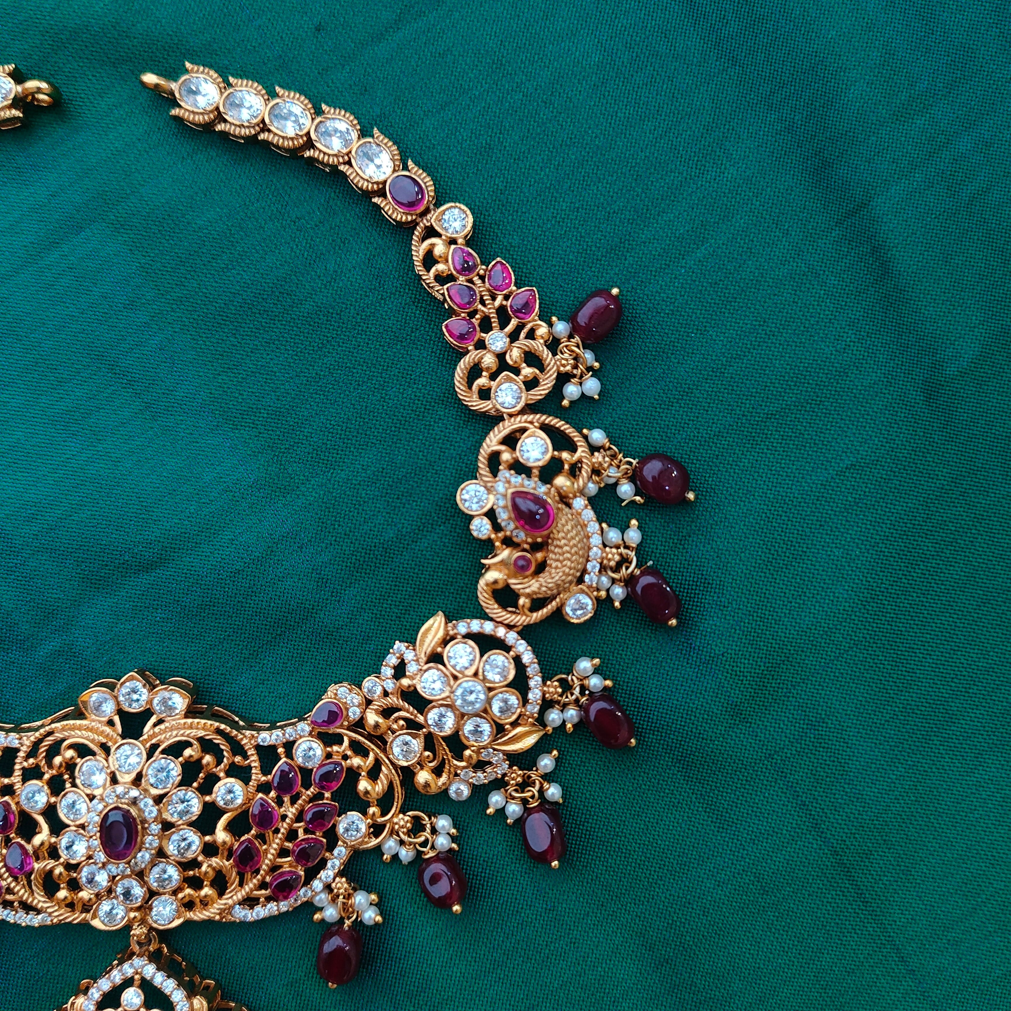 925 Silver Necklace with Earring-1350