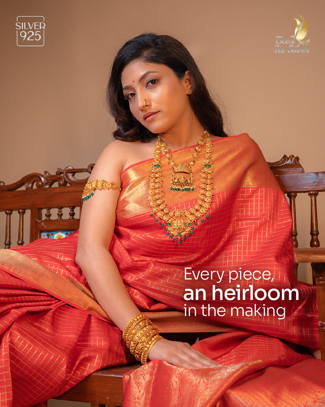 925 Silver Nakshi Bridal Full Set -1113