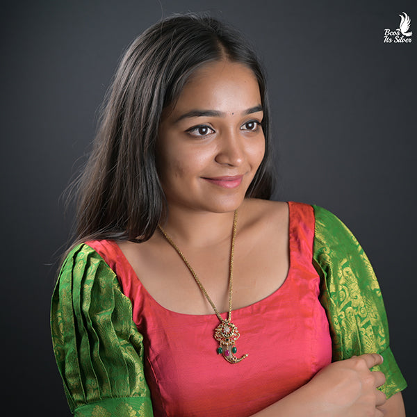 925 Silver Peacock Puligoru Pendant - 0439