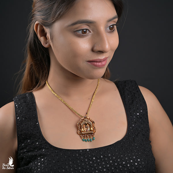 925 Silver Gold plated Pendant-1032