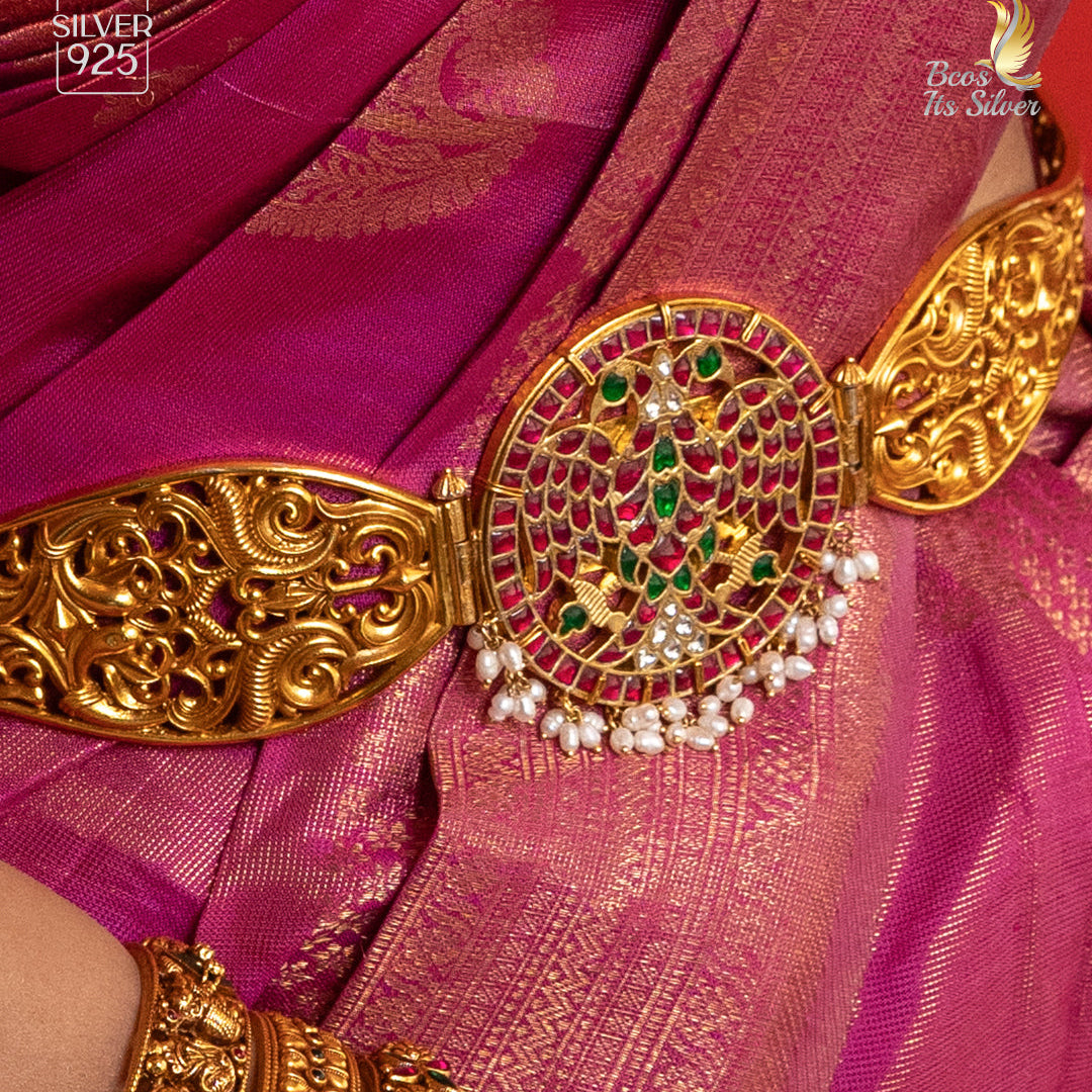 925 Silver Nakshi haram Full Set -1114