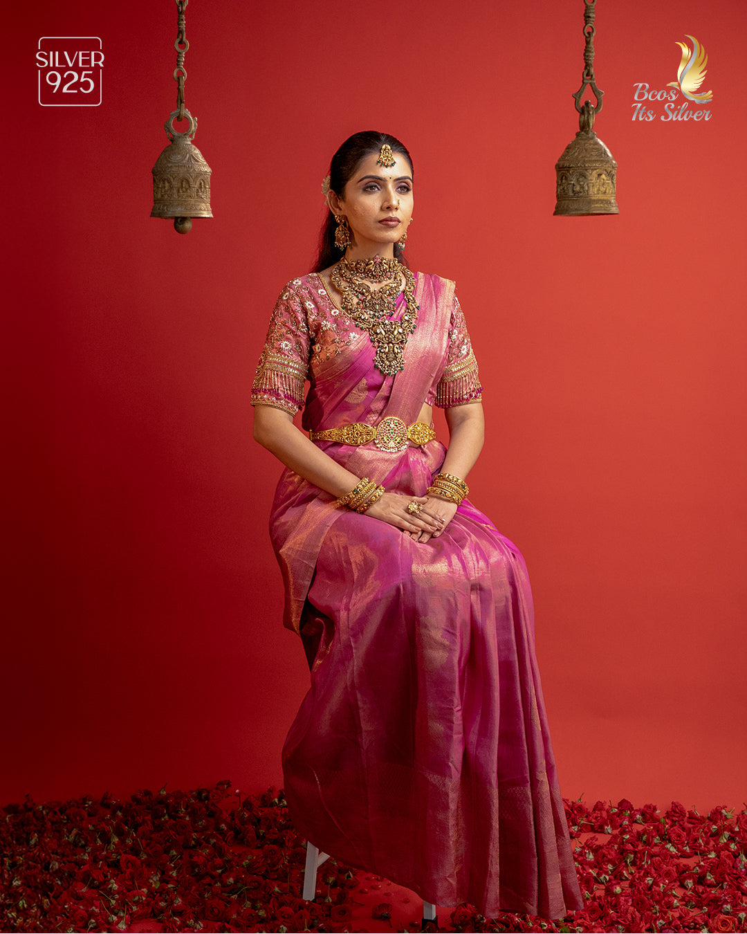 925 Silver Nakshi haram Full Set -1114