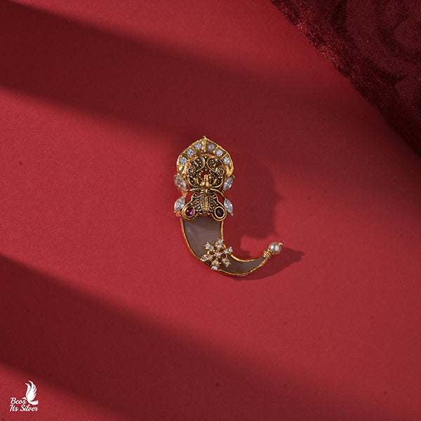 925 Silver Puligoru Nakshi Pendant -0445