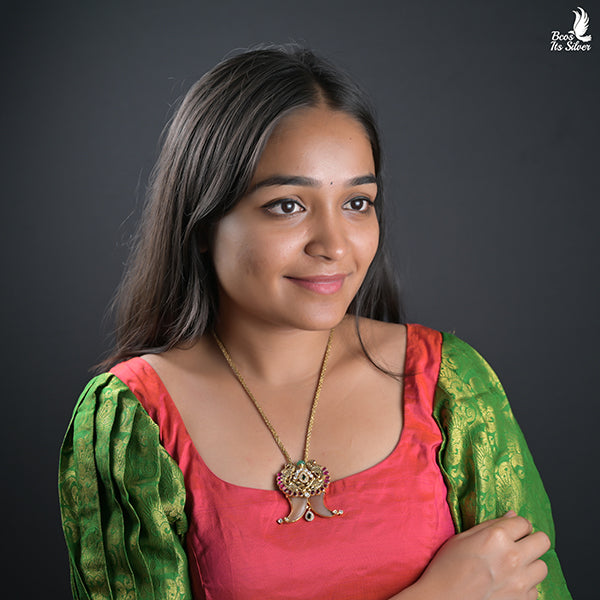 925 Silver Puligoru Peacock Pendant - 0434