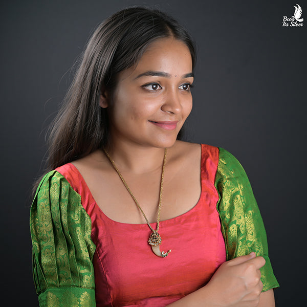 925 Silver Puligoru Lakshmi Pendant -0450