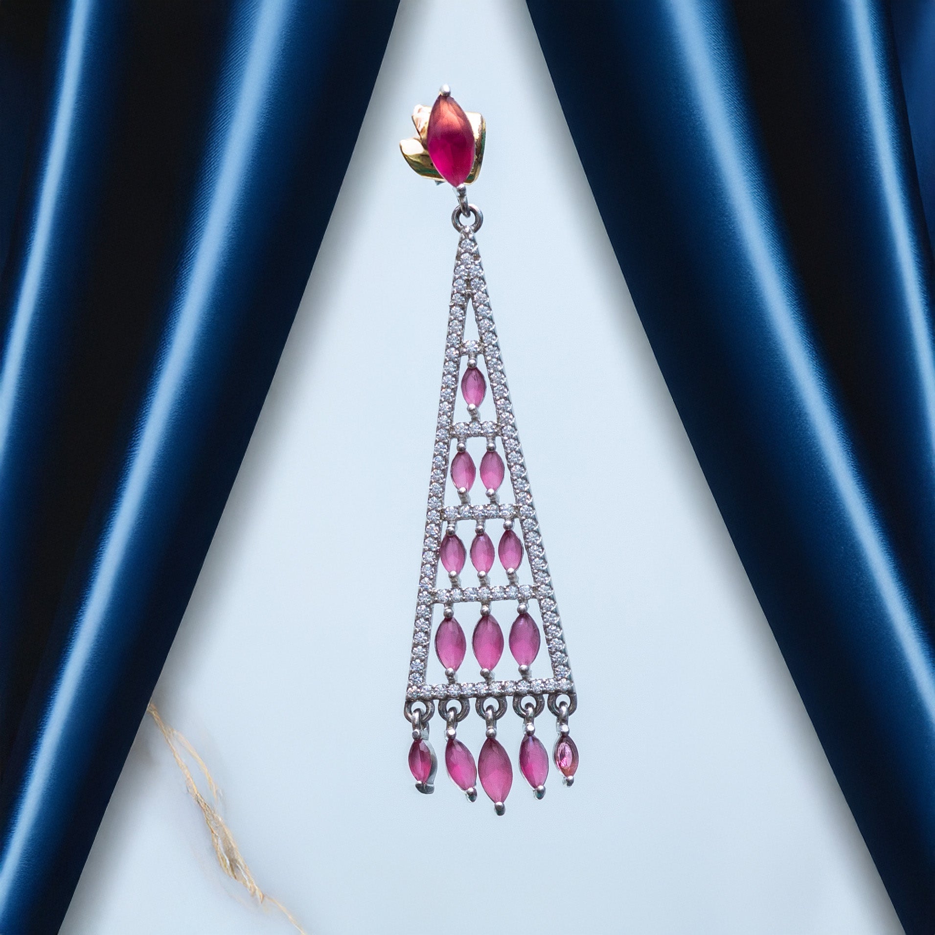 Pure 925 Silver Chandbali Earring - 0515