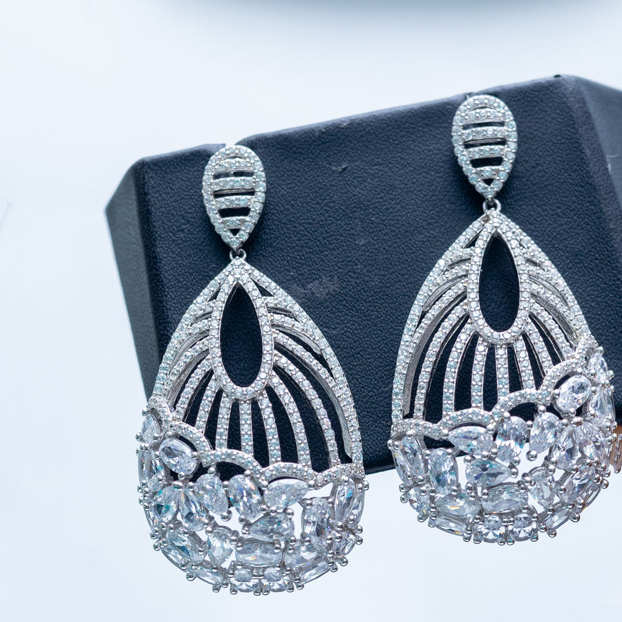 Pure 925 Silver Chandbali Earring - 0514