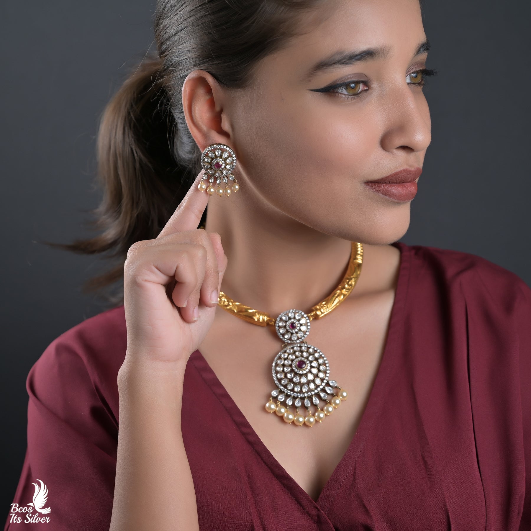 Pure 925 Silver Kante Neckpiece - 5591