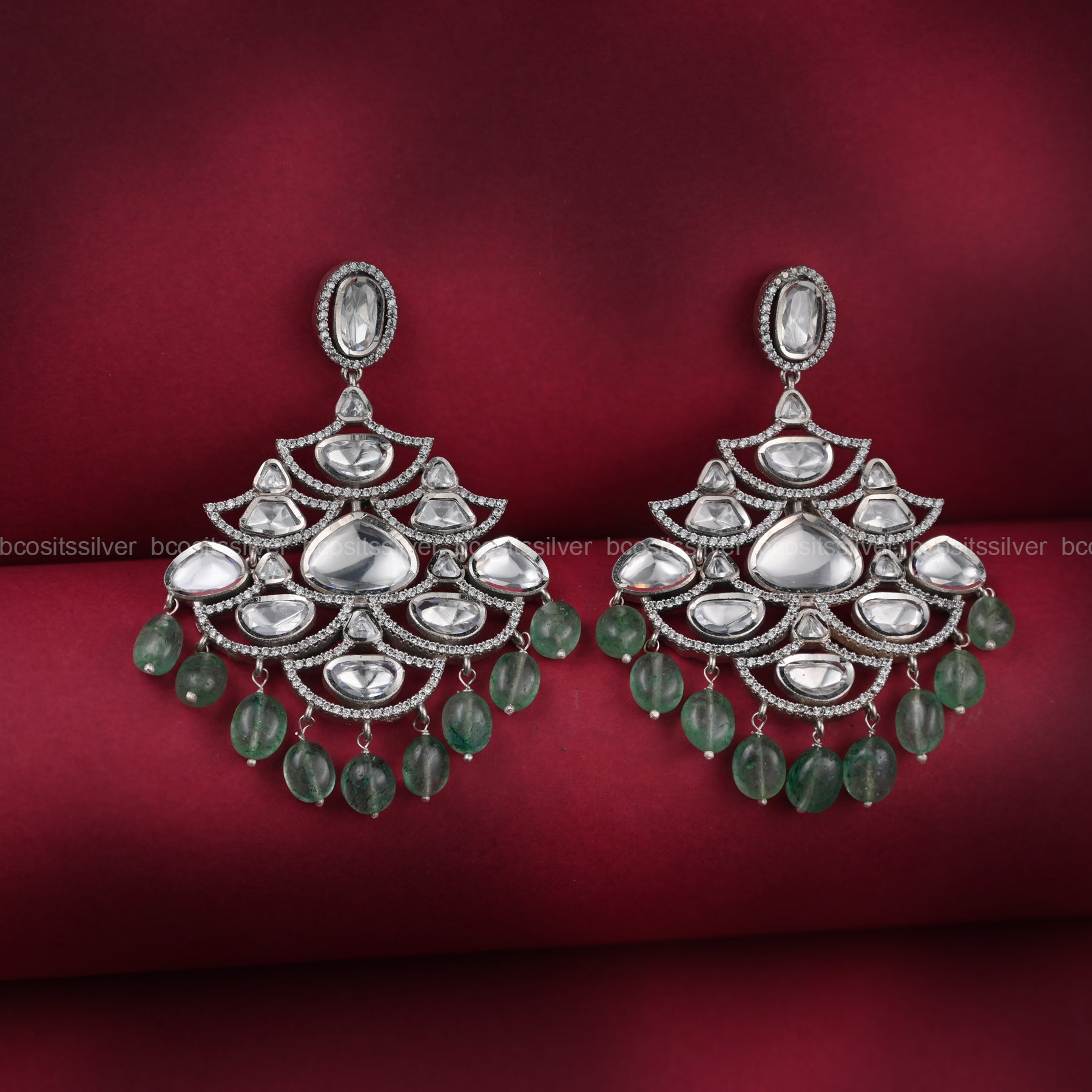 Pure 925 Silver Oxidized Candbali - 6417