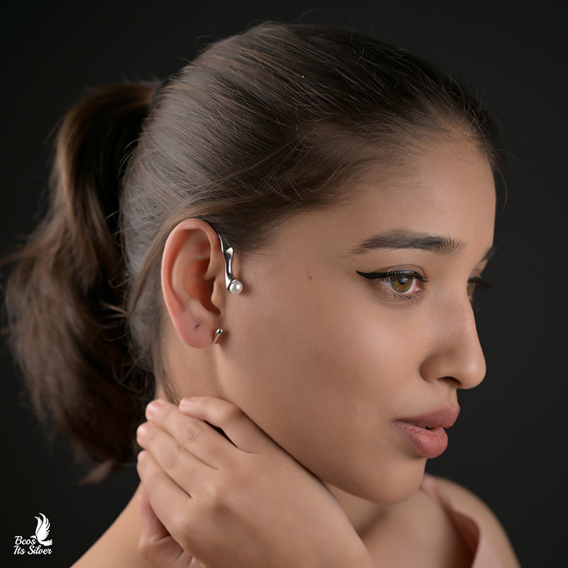 Pure 925 Silver Ear cuff - 8700