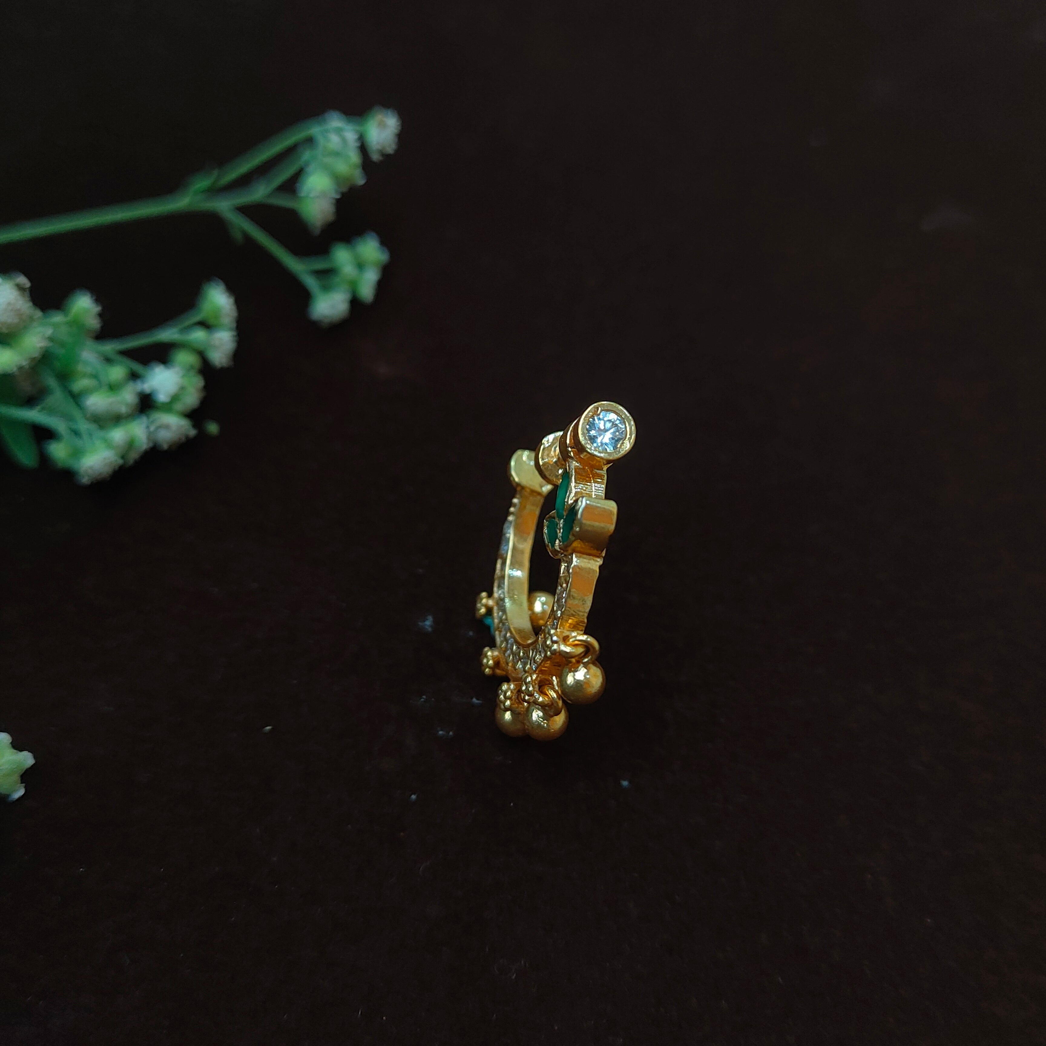 Pure 925 Silver Traditional Nath - 0055