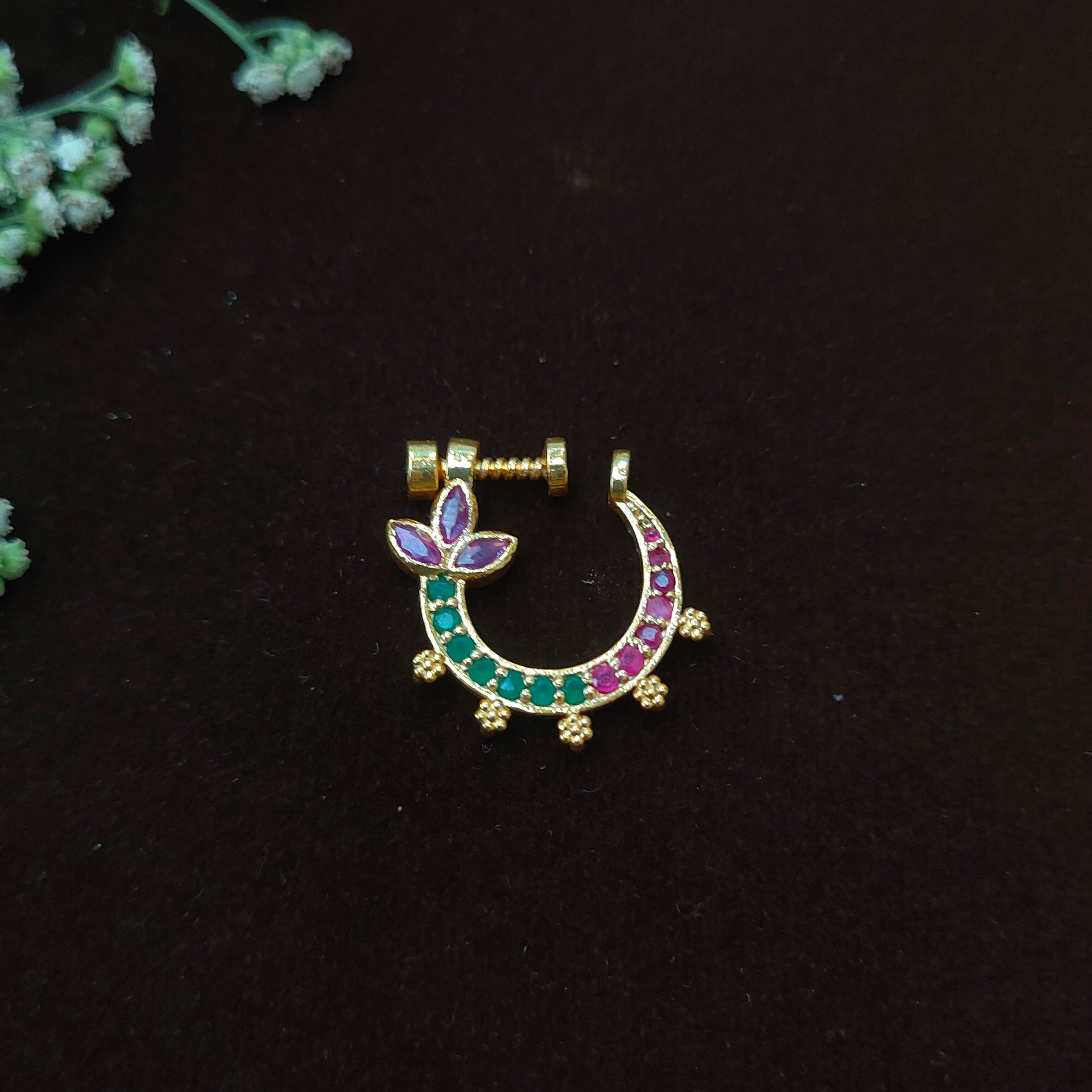 Pure 925 Silver Traditional Nath - 0058