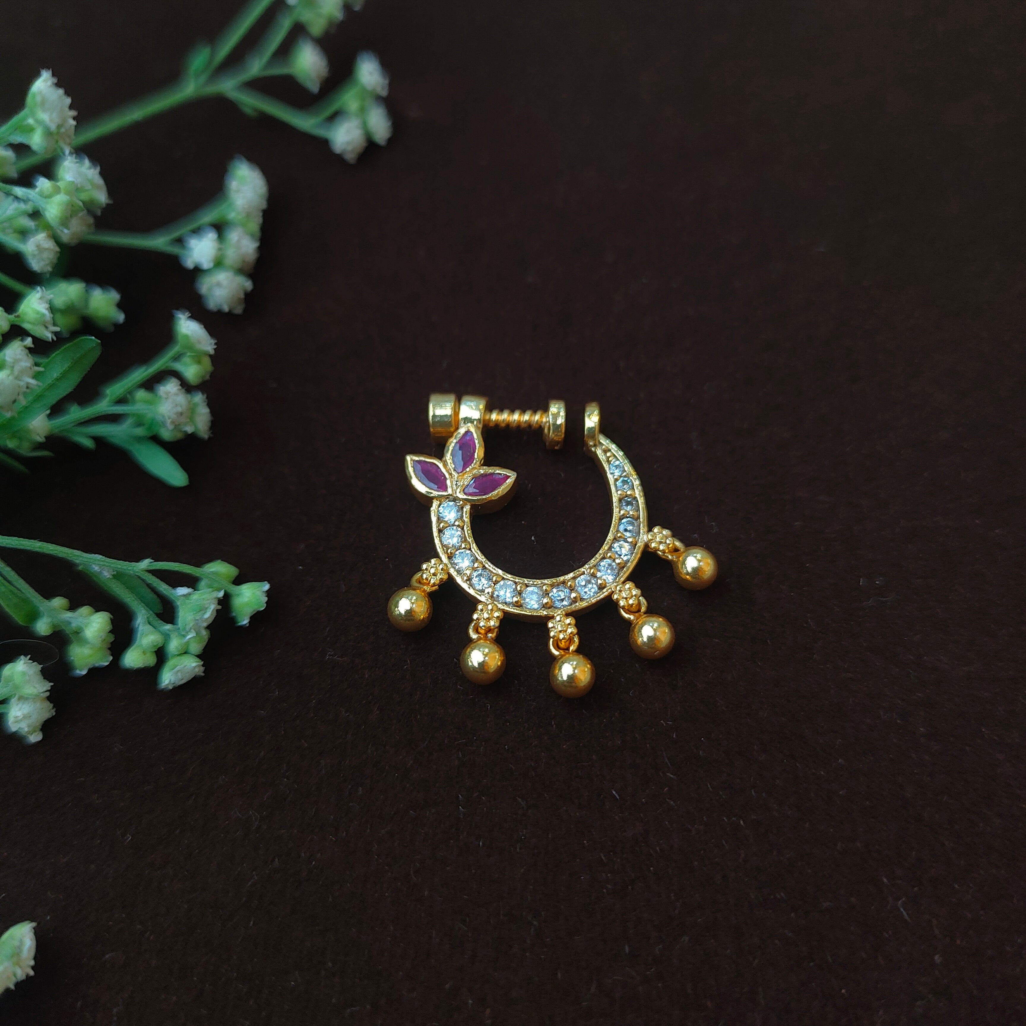 Pure 925 Silver Traditional Nath - 0052