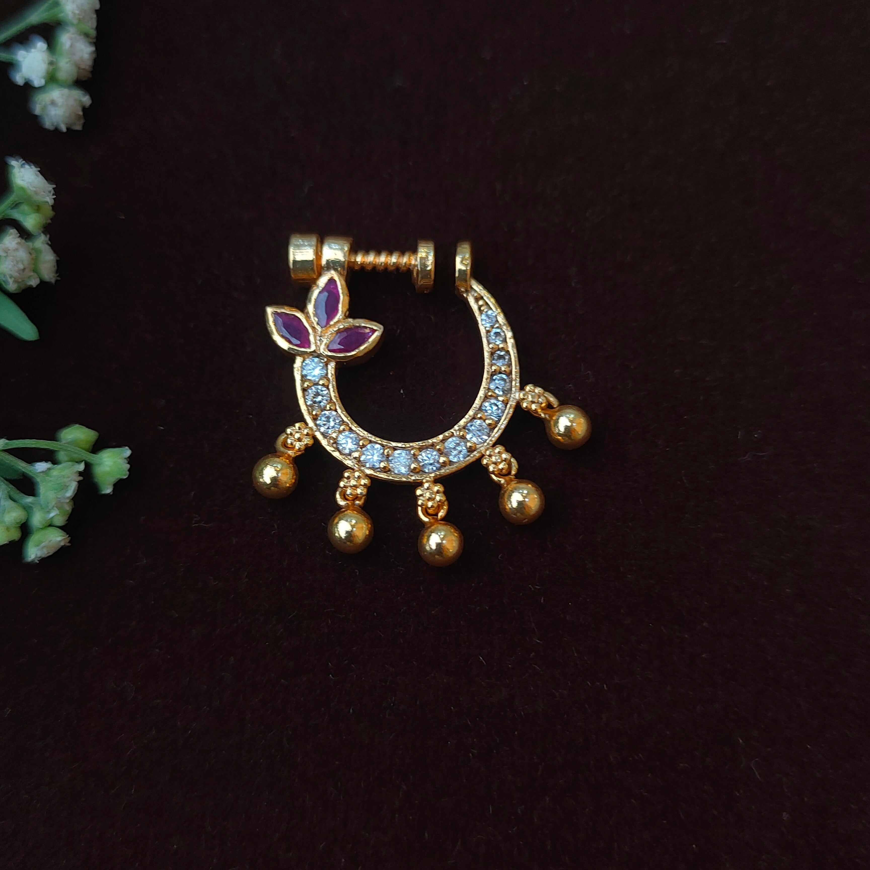Pure 925 Silver Traditional Nath - 0052