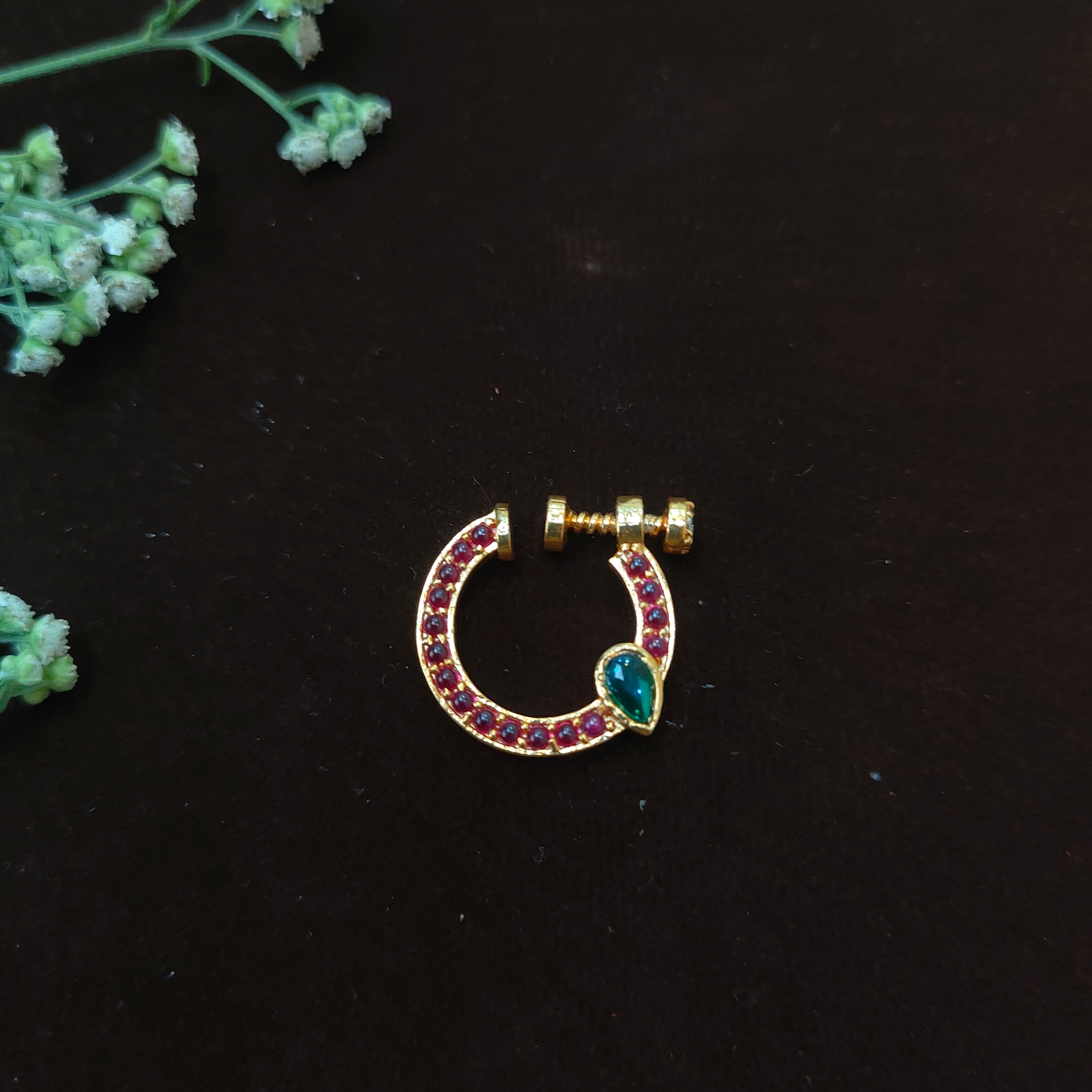 Pure 925 Silver Traditional Nath - 0064
